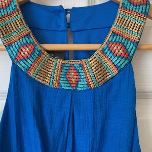 Beautiful summer dress in a royal blue